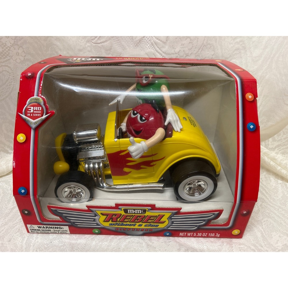 M&M's Rebel Without a Clue Candy Dispenser 3rd Series Limited Edition Hot Rod
